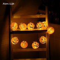 1 Set Pumpkin 10 LED String Lights Halloween Decoration Lights Warm White Halloween Pumpkin Lights Home Decoration хэллоуин