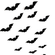 16PCS Halloween 3D Bats Decorations PVC Window Stickers Wall Art Decals DIY Halloween Party Supplies