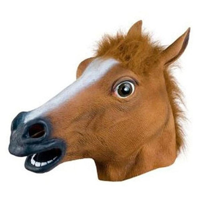 2018 Horse Head Mask Party Essential Halloween Costume Theater Novelty Latex Horse Mask Many Animal Costume Party Tool Mask
