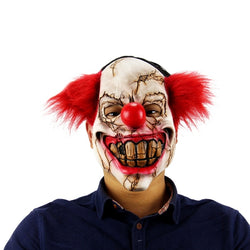 2019 Halloween Mask Scary Clown Latex Full Face Mask Big Mouth Red Hair Nose Cosplay Horror masquerade mask Ghost Party