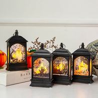 2019 Halloween Vintage Pumpkin Castle Light Lamp Party Hanging Decor LED Lantern Party Supplies Hanging Lantern Water Sequin