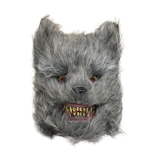 2019 New Halloween Horror Plush Mask Unique Rabbit Panda Wolf Bear Shape Plush Mask Festive Party Supplies