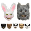 2019 New Halloween Horror Plush Mask Unique Rabbit Panda Wolf Bear Shape Plush Mask Festive Party Supplies