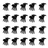 20pcs Halloween Mini Plastic Black Luminous Spider Joking Birthday Toys  DIY Decoration