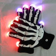 2pcs/pair Halloween Party Finger Flashing Light Gloves With LED Mittens Costumes Rave Party Party Dress Up Accessories