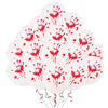 50PCS Decoration Pumpkin Party Scary Latex Reusable Round Halloween Blood Splatter Balloon Festival Funny Skull Skeleton Props