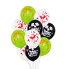 50PCS Decoration Pumpkin Party Scary Latex Reusable Round Halloween Blood Splatter Balloon Festival Funny Skull Skeleton Props