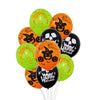 50PCS Scary Reusable Round Balloon Blood Splatter Festival Party Pumpkin Funny Decoration Props Skull Skeleton Latex Halloween