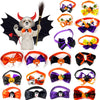 8pcs/Pack Dog Cat Bow Ties Cat Dog Bow Tie Collar For Halloween Festival Dog Ties Puppy Cats Neckties Dog Grooming Accessories