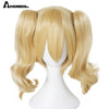 ANOGOL Harley Quinn Suicide Squad Ponytail Wig High temperature fiber Synthetic Cosplay Wigs For Girls Halloween Party Role Play