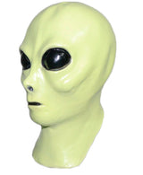 Alien Latex Mask. Glow in The Dark, Roswell Full Head. Costume Accessory, Fancy Dress Party or Events, UFO Movie Prop, Unisex