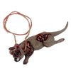 Animal Hanging Decoration Simulation Mouse Bat Spider Pig Head Necklace Halloween Horror Haunted House Decoration Tricky Prop