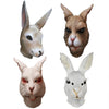 Animal Head Mask Realistic Rabbit Mask Cute Hare Halloween Fancy Dress Costume Airsoft Masquerade Mask Playboy Bunny