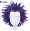 Anogol Anime My Hero Baku no Hero Academia Shinsou Hitoshi Short Straight Purple Synthetic Cosplay Wig For Halloween Role Play