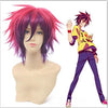 Anogol No Game No Life Sora 30 cm Short Straight Pink Mix Purple Synthetic Costume Cosplay Wig For Halloween Party Role Play