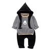 Autumn Baby Boys Long Sleeve Stripe Print Hoodie Sweatshirt Tops+Pants Trouser Costume Set