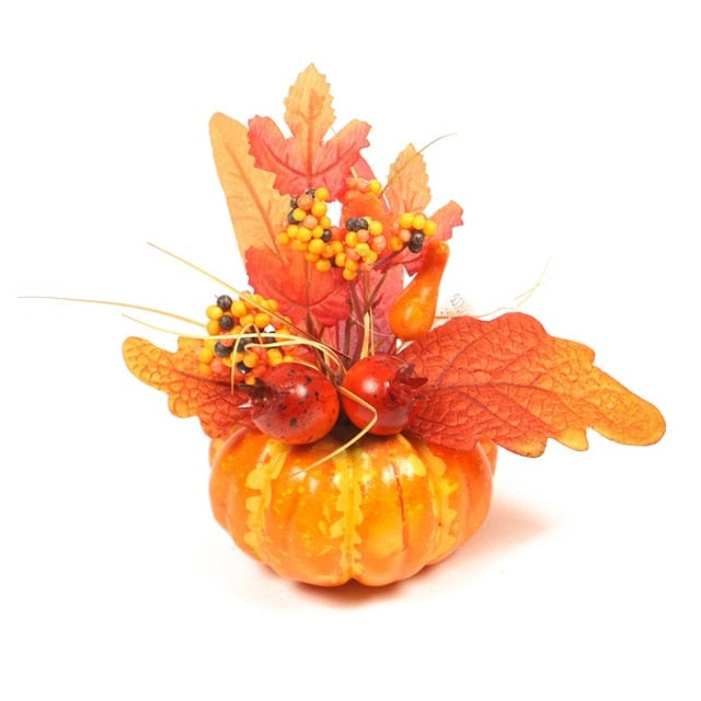 Autumn Fall Decorations Artificial Pumpkins Props For Home Kitchen Wedding Decor Halloween Thanksgiving Pumpkin Ornament