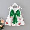 Baby girls Summer Princess unicorn costumes party Dresses Fruits Printed Bow O-Neck Sleeveless Party Princess Dress Clothing