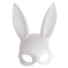 Black/White Women Girl Sexy Rabbit Ears Mask Cute Bunny Long Ears Bondage Mask Halloween Masquerade Party Cosplay Costume Props