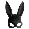 Black/White Women Girl Sexy Rabbit Ears Mask Cute Bunny Long Ears Bondage Mask Halloween Masquerade Party Cosplay Costume Props