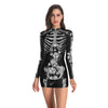 Bloody Nurse Role-play Dress for Women Halloween Scary Horror Cosplay Costumes Sexy Mini Dress Gothic Medieval Clothing