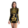 Bloody Nurse Role-play Dress for Women Halloween Scary Horror Cosplay Costumes Sexy Mini Dress Gothic Medieval Clothing