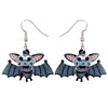 Bonsny Acrylic Halloween Anime Blood Bat Earrings Drop Dangle Fashion Novelty Animal Jewelry For Women Girls Teen Accessory Bulk