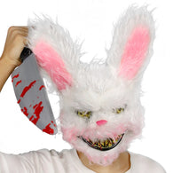 Bunny mask men and women cosplay bloody plush masquerade party adult party cute animal headgear