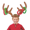 Christmas Inflatable Deer Head Ring Throwing Ring Toy Children Outdoor Leisure Sports Christmas Decoration Gifts Toy Game Props