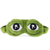 Cute Eyes Mask Cover Plush The Sad 3D Frog Green Eye Mask Cover Relax Sleeping Rest Travel Sleep Anime Funny Gift Beauty Goggles