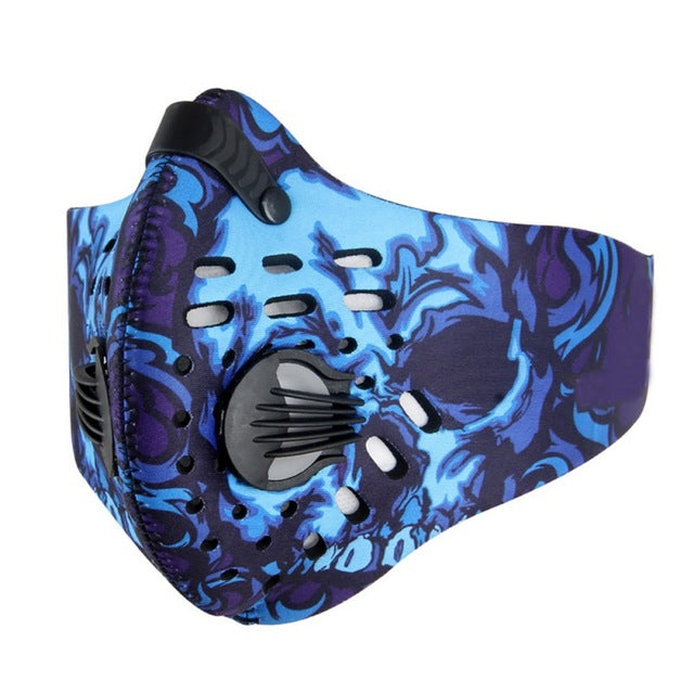 Cycling Face Mask Activated Carbon Non-woven Cloth Breathable Dust-proof Adjustable Outdoor Halloween Costumes Accessories