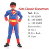 DC Hero Superman Cosplay Costumes  Jumpsuits Muscle Model Super-Man Halloween Cosplay Costume For Kids Parties Paty Show Anime