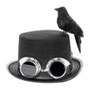 DIY Helloween Assembly Steampunk Hat With Goggles Gears Black Crow Bird Costume Helloween Party Hats