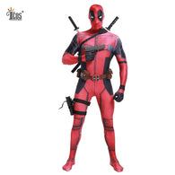 Deadpool Costume Man Marvel Adult Wade Wilson Spandex Halloween Party bodysuit Drop shipping