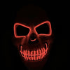 EL Neon Skull Mask Glowing Mask Halloween Horror Mask Halloween Cosplay Party 2019 Hot Sale