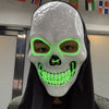 EL Neon Skull Mask Glowing Mask Halloween Horror Mask Halloween Cosplay Party 2019 Hot Sale