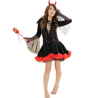 Even clothes female retro Halloween Queen sexy vampire  dress elf costume ghost festival cape party role-playing costume