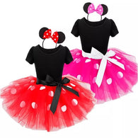 Fancy Baby Girls Clothes Minnie Mouse Dress Christmas Costume New Year Carnival Polka Dot Santa Dresses For Girls Holiday Party