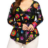 Female Ladies Shirts Blouse Pumpkin Festival Halloween Irregular Shirt Printed Tops V-Neck Plus Size Women Sexy Costume Mujer
