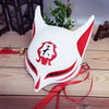 Fox Mask Hand-painted Japanese Mask Half Face PVC Fox Mask Masquerade Festival Ball Kabuki Kitsune Masks Cosplay Costume