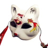 Fox Mask Hand-painted Japanese Mask Half Face PVC Fox Mask Masquerade Festival Ball Kabuki Kitsune Masks Cosplay Costume