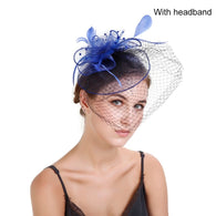 Hair Accessories Headband Europe & America Style Net Yarn Fascinators lady Hat With Hair Clip Bridal wedding