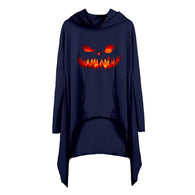 Halloween Autumn Spring Women'S Dress Hooded Print Sexy Dress For Women Long Sleeve O Neck Irregula Ladies Party Dresses#H20