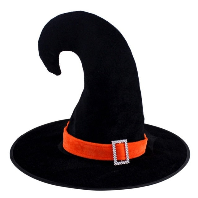 Halloween Bent Witch Hat Halloween Party Hat Masquerade Costume Performance Cosplay Cap Party Hat For Kids And Adults