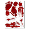 Halloween Blood Handprint Blood Footprint Sticker Horror Halloween Decoration Wall Sticker Festival Party Favors Supplies