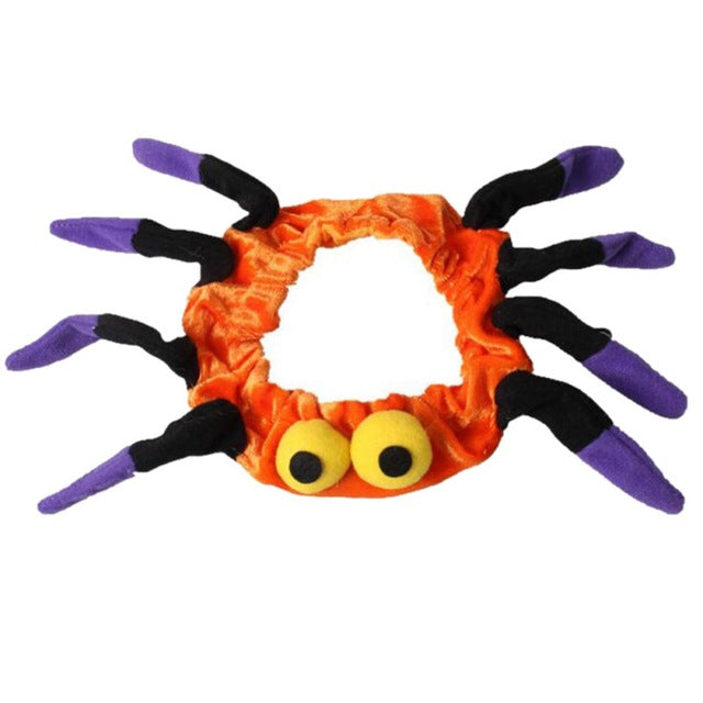 Halloween Cat Collar Spider Shape Decor Harness Puppy Pet Cat Spider Dress Up Funny Wing Walking Funny Cat Dog Collar Accessory