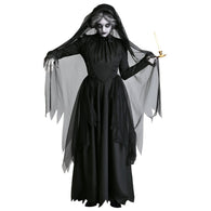 Halloween Costume Ghost Bride Devil Vampire Witch Party Party Stage Performance Wear Black XL New