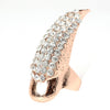 Halloween Decoration Punk Rock Full Rhinestone Crystal Long Large Cat Claw Nail Ring Paw Talon Finger Rings Finger Rings