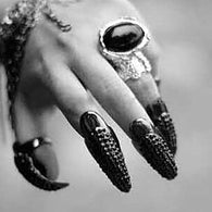 Halloween Decoration Punk Rock Full Rhinestone Crystal Long Large Cat Claw Nail Ring Paw Talon Finger Rings Finger Rings