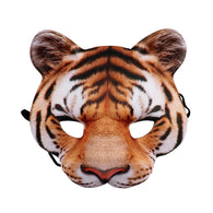 Halloween Decorative Carnival Party Masquerade EVA Half Face Animal Tiger White Tiger Mask Halloween Party Cosplay